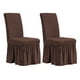 thumbnail image 5 of 2x Faldas Largas Con Volantes Estirar La Cubierta De La Silla De Comedor Para El Café De La Fiesta De Bodas, 5 of 5