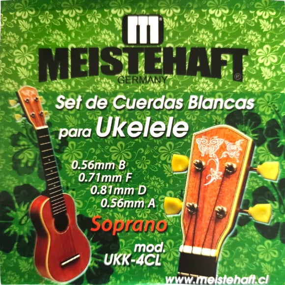 Set de Cuerdas para Ukelele Soprano Meistehaft UKK-4CL