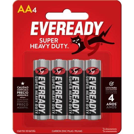 Pilas Super Heavy Duty Aa 4 Un Eveready