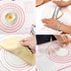 thumbnail image 4 of Rodillo ajustable con anillos de grosor y tapete para hornear galletas, chapatis, fondant, masa, pizza, tartas, rodillo de acero inoxidable con tapete rojo., 4 of 8