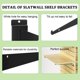 thumbnail image 3 of Soporte para Slatwall APOCHON 40 cm Pack de 14 unidades Metal Negro, 3 of 6