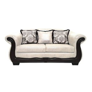 América Decora - Sofá Con Resorte Estructural 3 Personas Búfalo Envejecido Blanco