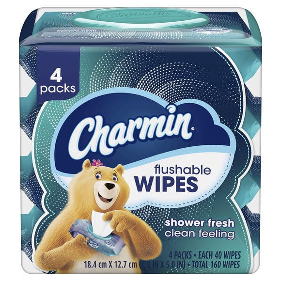 Toallitas desechables Charmin 160 en total (4 paquetes de 40)