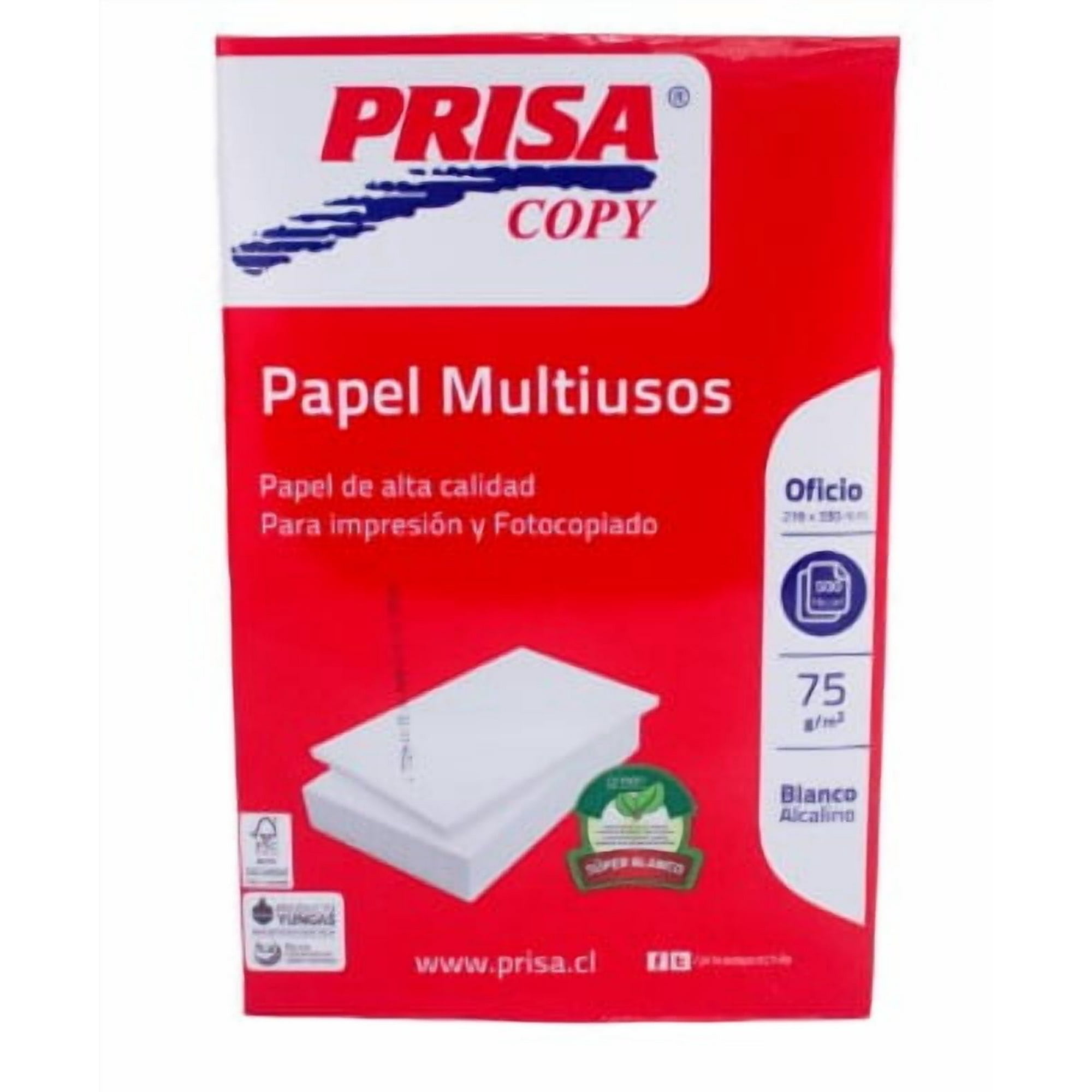 Resma Papel Tipo Oficio Prisa - 500 Hojas - 75 Gr