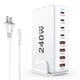 thumbnail image 1 of Cargador USB C, 240 W, GaN, 8 puertos, cargador rápido para Samsung/iPhone, 1 of 7