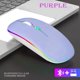 thumbnail image 3 of Ratón inalámbrico Bluetooth Guiheng recargable LED morado, 3 of 7