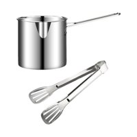 Magideal - Olla Para Freír De Acero Inoxidable, Olla Para Freír, Herramientas De Cocina, Utensilios De Cocina Pequeños, Olla Para Freír Tempura Para Cocina,