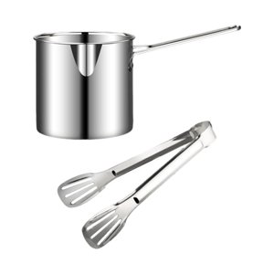 Magideal - Olla Para Freír De Acero Inoxidable, Olla Para Freír, Herramientas De Cocina, Utensilios De Cocina Pequeños, Olla Para Freír Tempura Para Cocina,