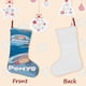 thumbnail image 3 of Ponyo Tema: Calcetines de Navidad, fino lino blanco para colgar en escaleras y chimenea, decoración navideña para el hogar, regalo de Navidad.54cm×38cm, 3 of 5