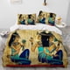 thumbnail image 2 of Egyptian Mythology Pharaoh Hieroglyphics Comforter Bedding Set,Duvet Cover Bed Set Quilt Cover Pillowcase,Queen Size Bedding Set, 2 of 5