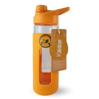 Disparo - Botella Keep 470Ml Vidrio Protector Agua Deportes Outdoor Naranja