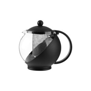 Tetera Con Filtro 1,25 Lt Vidrio Secret De Gourmet Negro Tamano Unico