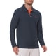 thumbnail image 5 of INSPIRE CHIC Camisa Polo de Hombre con Patrón Piqué de Manga Larga en Contraste de Color para Golf 2XL Azul Oscuro, 5 of 6