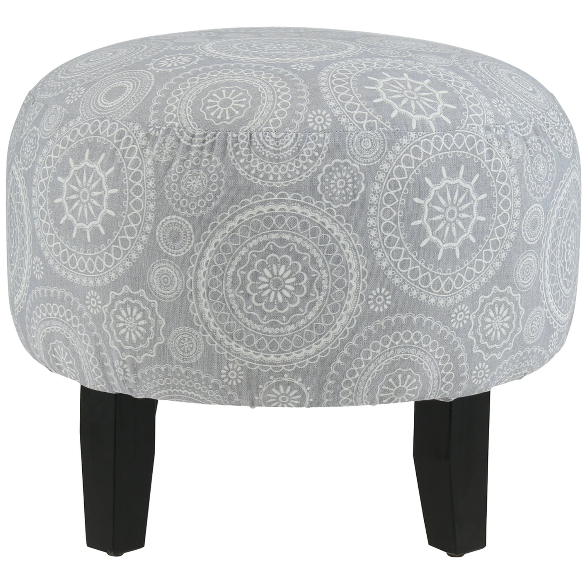 Máxima Design - Pouf Jack Mandala Gris Estampado 48x48x40 Cm