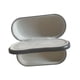 thumbnail image 1 of Estuche para gafas de 2 capas con contenedor de espejo de maquillaje portátil, bolsa para gafas de cuero PU fácil de limpiar para viajes en interiores negro, 1 of 5
