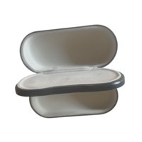 Magideal - Estuche Para Gafas De 2 Capas Con Contenedor De Espejo De Maquillaje Portátil, Bolsa Para Gafas De Cuero Pu Fácil De Limpiar Para Viajes En Interiores Negro