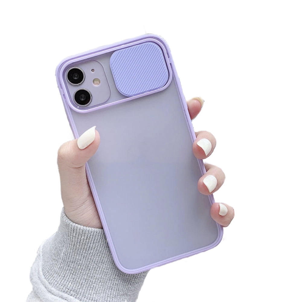 Genérico - Carcasas Silicona Protección Cámara Matte Para Iphone 11 Lila