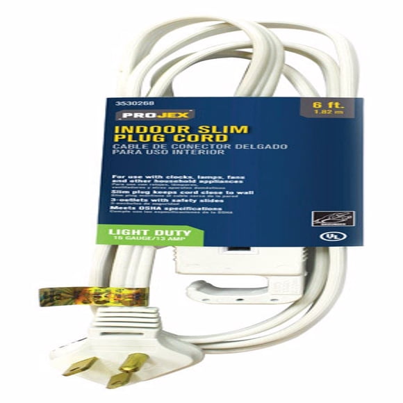 Cable de enchufe delgado Projex Indoor 1,8 m blanco 16/3 SPT-2