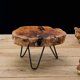 thumbnail image 4 of Tronco de madera TJ Global Natural Edge con patas en forma de horquilla, 4 of 9