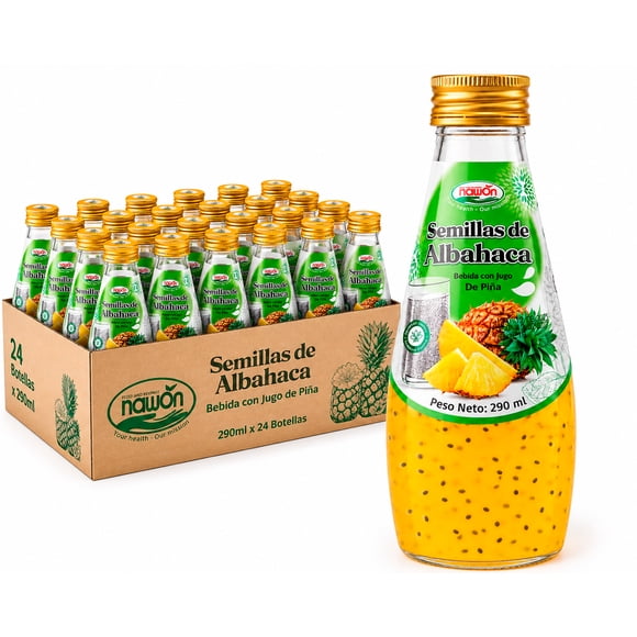 Jugo de Piña con Semilla Albahaca x24