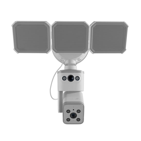 Cámara Wi-Fi exterior Nexxt PTZ Doble lente + cámara fija + Focos