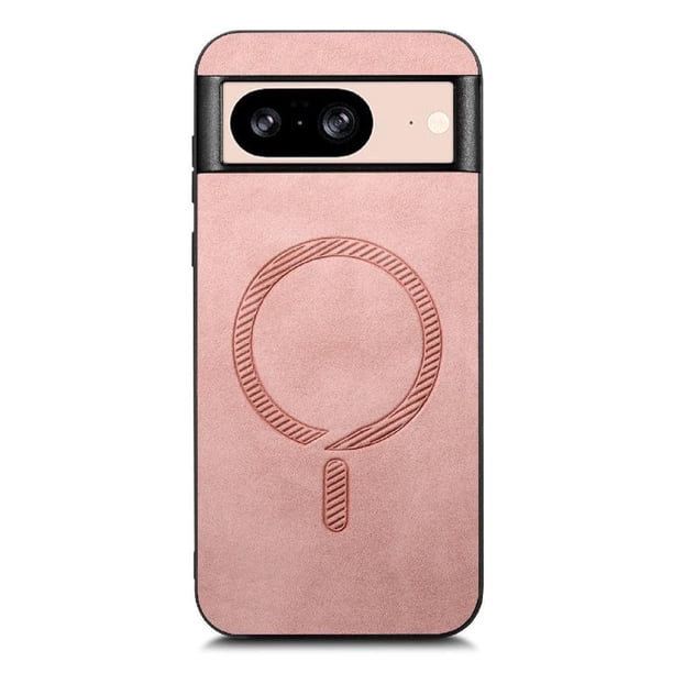 Magnetic Slim Case for Google Pixel 8A with Camera Guard & Anti-Scratch Back Pink
