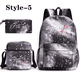 thumbnail image 1 of New fashion Korean K-POP three-piece backpack teenage school backpack shoulder bag pen bag large capacity schoolbag, 1 of 3
