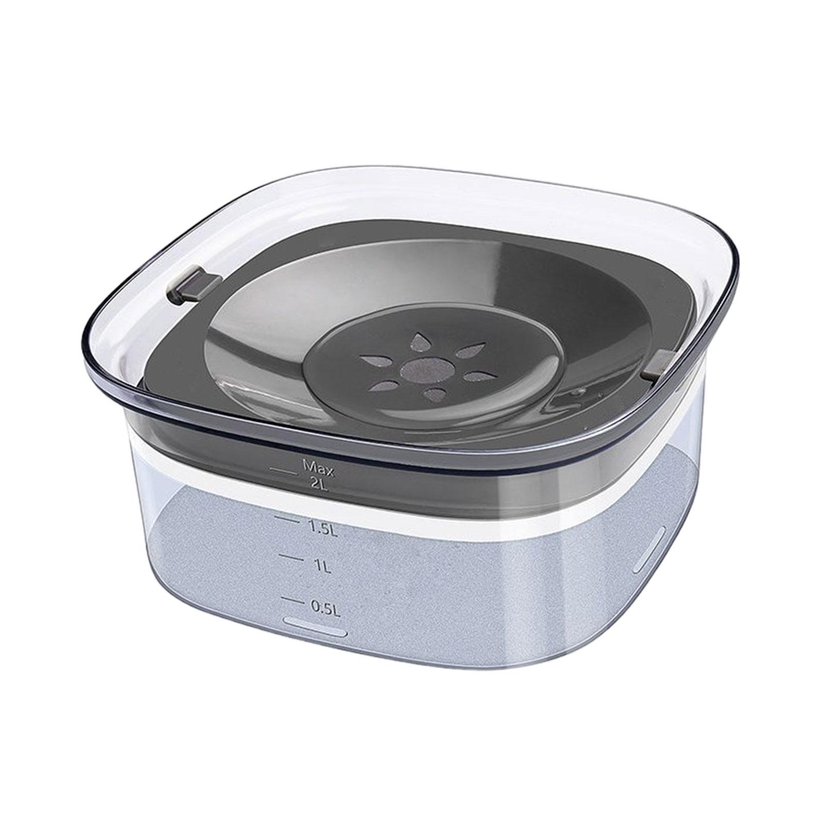 Magideal - Tazón De Agua Para Perros, Plato Para Perros, Tazón Flotante Para Perros, Gatos, A Prueba De Derrames, Bebedero Lento, 2L, Tazón Para Gatos, Alimentad Claro