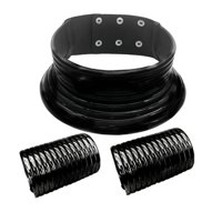 Magideal - Conjunto De Gargantilla Africana Vintage, Collar Llamativo, Brazalete Ajustable Con Broche, Joyería Para Mujeres Y Niñas, Fiesta Temática , Negro