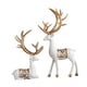 thumbnail image 5 of Esculturas de ciervos, estatuas de animales, decoración de mesa, decoración de mesa de resina, figuras decorativas para estantería y escritorio, 2 uds Blanco, 5 of 5