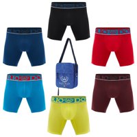 Giovacchino - Pack De 6 Boxer Medio Algodón Hombre Con Bolso Regalo
