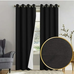 Genérico - Cortina Blackout 140X230Cm Lino 2 Paños