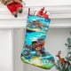thumbnail image 2 of Dragon Striker Tema: Calcetines de Navidad, fino lino blanco para colgar en escaleras y chimenea, decoración navideña para el hogar, regalo de Navidad. 45cm × 32cm, 2 of 5
