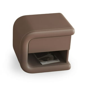 Santú Home & Deco - Velador Mocha Mousse Izquierdo Ecocuero Mesa De Noche