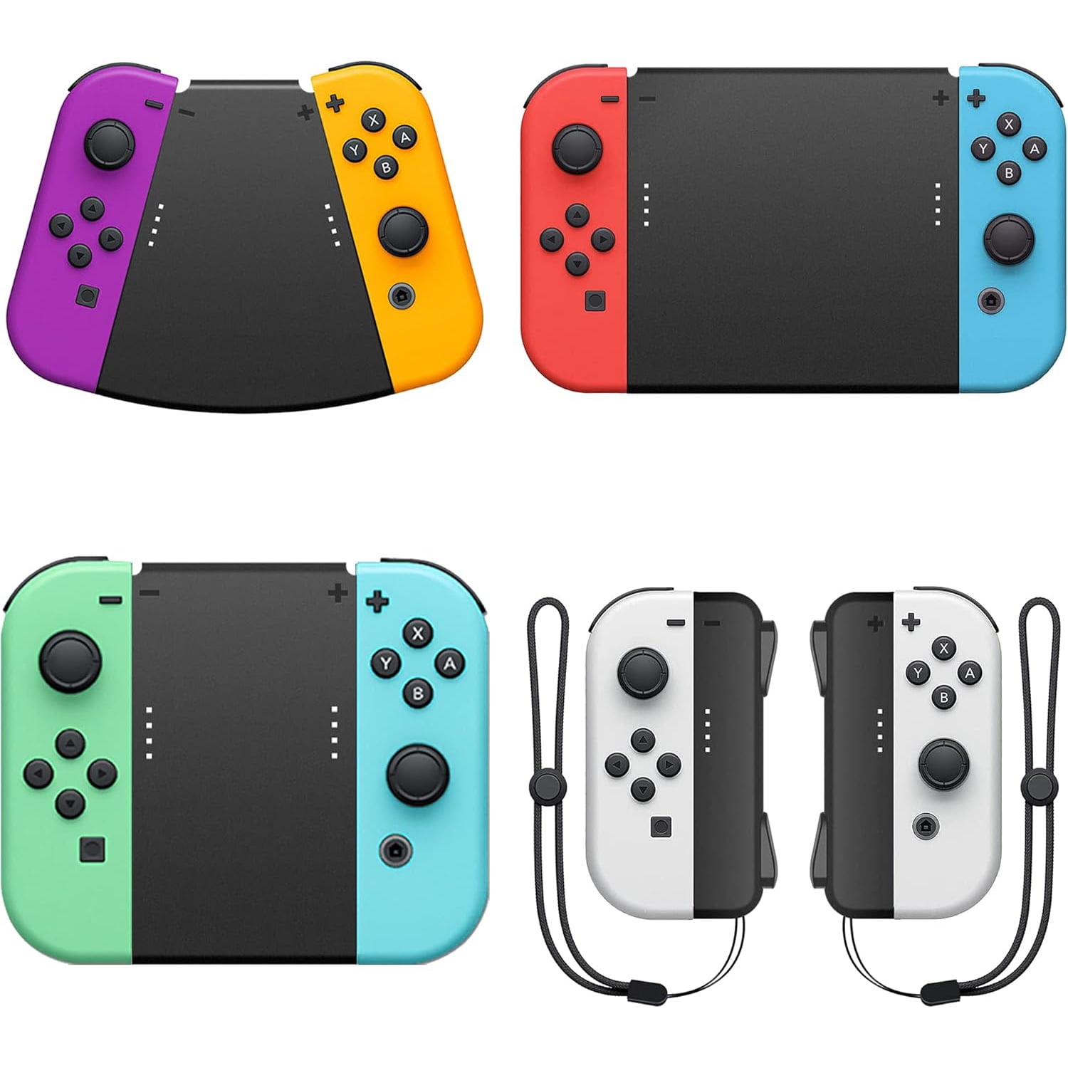 Genérico - Conector De Manejo De 5 En 1 Para Nintendo Switch Y Joycons Oled, Conector De Juego Cómodo Con Correa Para La Muñeca