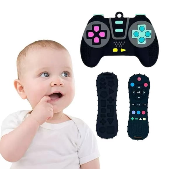 Juguetes de dentición ZSKXYRUS de silicona, set de control remoto de TV y gamepad