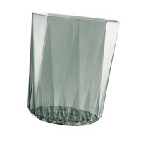 Magideal - Contenedor De Basura Transparente Resistente Para Hogar Cocina Baño Y Oficina Con Diseño Moderno Sin Tapa Fácil Limpieza Y Capacidad De 10 L Adecuado Gris