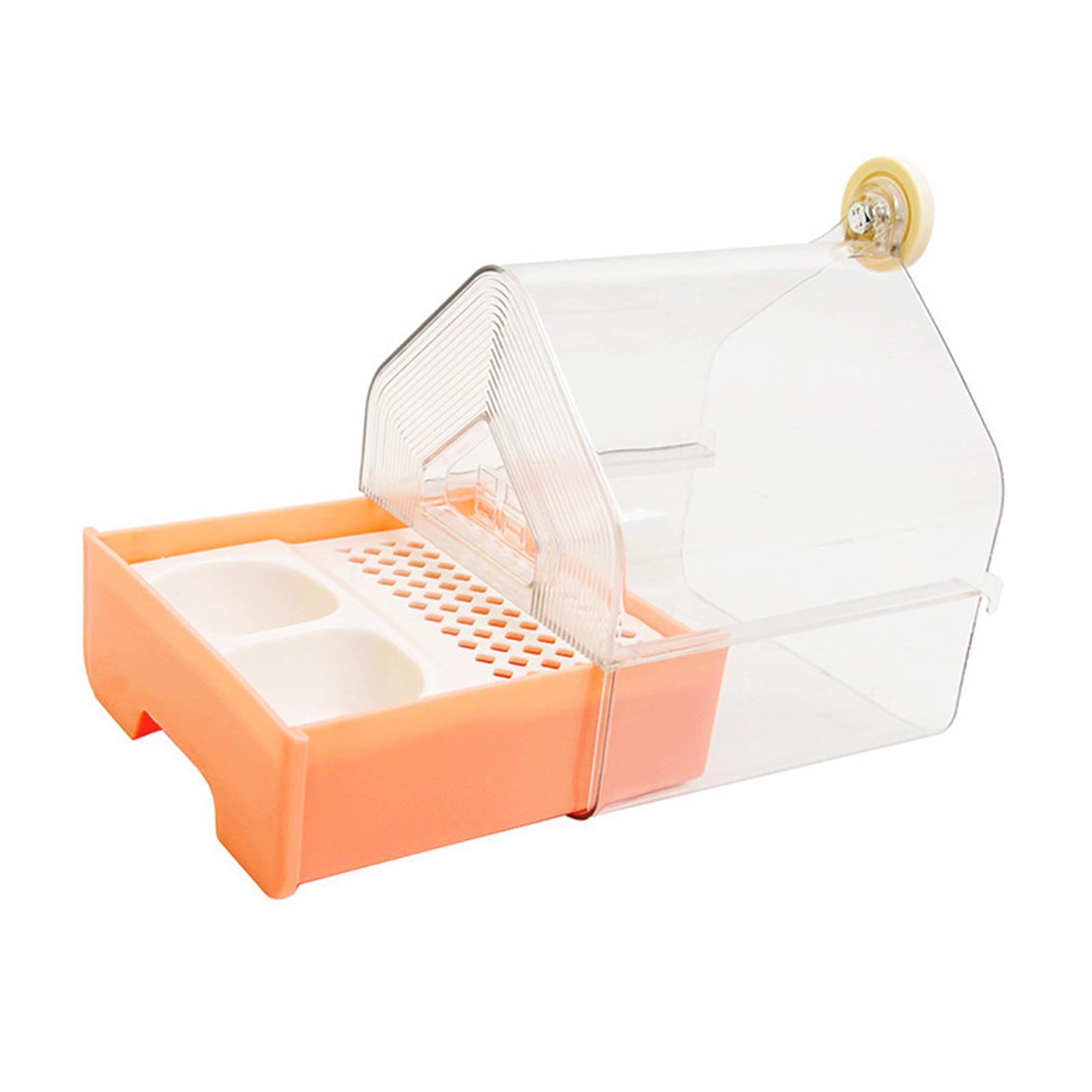 Caja De Baño Transparente Para Loros, Ideal Para Agapornis, Periquitos, Canarios, Color Rosa