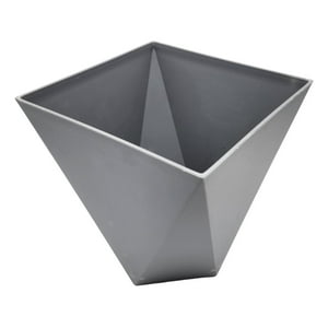 Fliperex - Macetero Maceta Geometrico Diseño Nordico De Plastico Gris