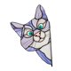 thumbnail image 5 of Gato Que Mira A Escondidas Vidrieras Suncatcher Amante Regalo Vitral Colgante, 5 of 5