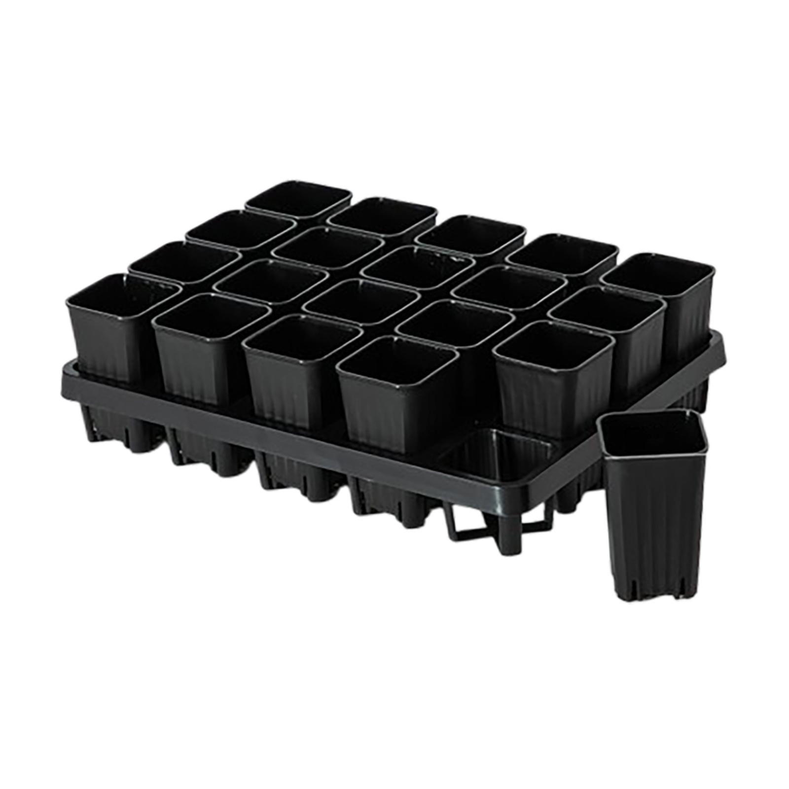Magideal - Maceta Para Plántulas, Contenedor Para Plantas De Hortalizas, Jardineras Para Flores, Macetas Para Viveros, Para Jardín, Alféizar De Ventana Y Balcón. Cuadrícula De 20