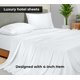 thumbnail image 2 of Sábana plana ROYALE LINENS Twin 1800 de microfibra blanca, 2 of 9