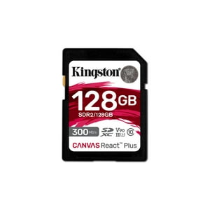 Kingston - Tarjeta De Memoria Flash Canvas React Plus 128 Gb Sd Uhs-Ii Negro Talla Única