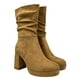 thumbnail image 2 of Bota de Mujer Camel con Plataforma y Diseño Arrugado, 2 of 5