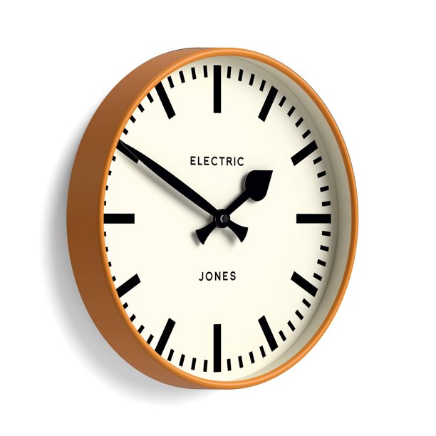 JONES CLOCKS® Reloj de Pared Tigre | Reloj de Estación Redondo Moderno | 30 cm | Naranja | Diseño Fresco para Cocina, Sala u Oficina