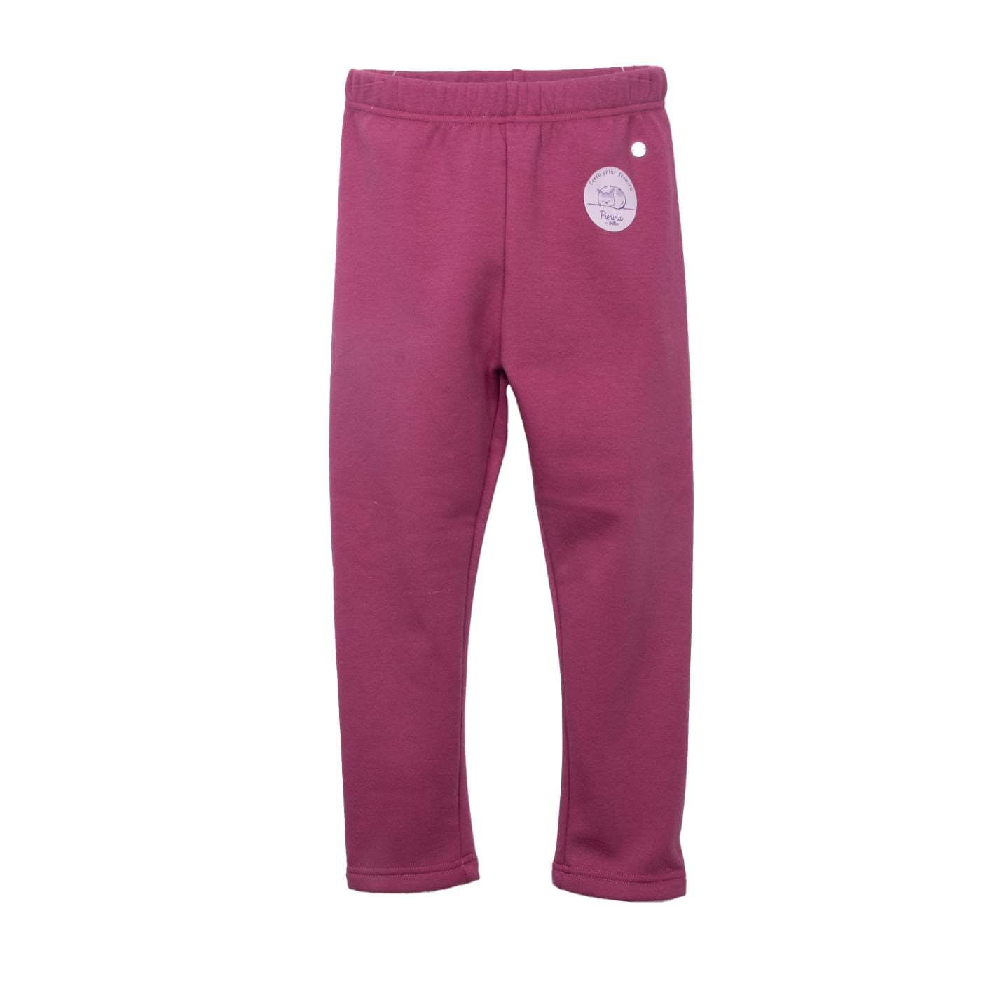 Pillin - Calza Niña Forro Polar Térmico Burdeo
