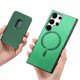 thumbnail image 5 of Funda de Cuero Magnética con Tarjetero para Samsung Galaxy S23 Ultra Cubierta Delgada Verde, 5 of 5