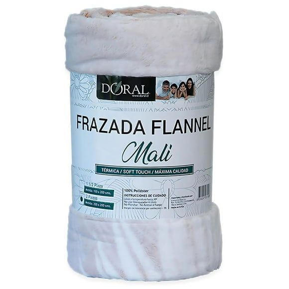 Frazada 2 Plazas Flannel Mali Tonos Rosas Doral - SC