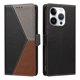 thumbnail image 4 of Cartera Plegable para iPhone 15 Pro Max, PU Tricolor con Ranuras, Negro, 4 of 6