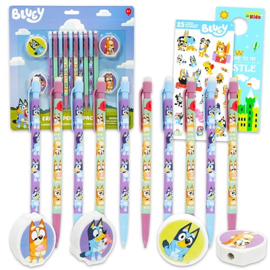 Lápices Mecánicos Bluey Pack De 10 – Kit De Útiles Escolares